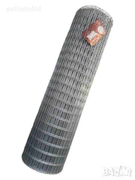 Мрежа поцинкована електро-заварена оградна с размер на карето 50 мм Х 25 мм / 100 см / 25 метра, снимка 1