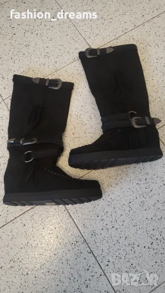Чисто нови! Ботуши от естествен велур, снимка 1