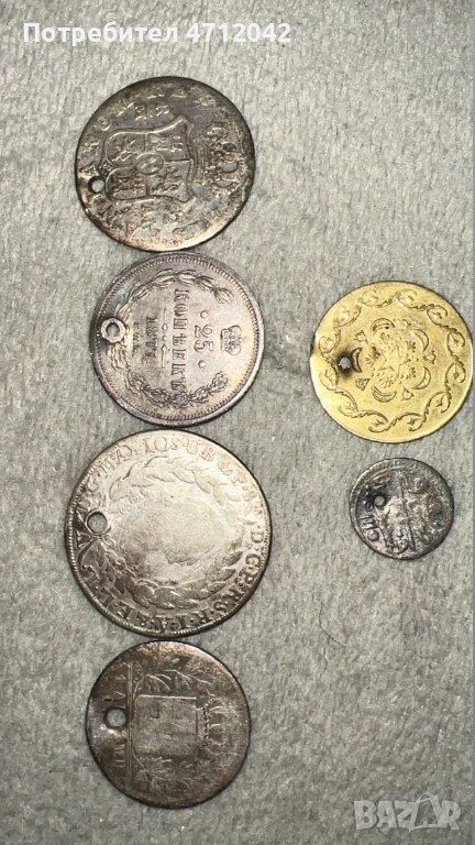 Стари монети от различни страни, снимка 1