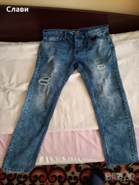 Мъжки Тесни Дънки с накъсване, снимка 1