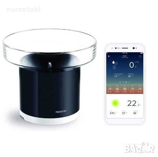 Смарт дъждомер Netatmo за метеорологична станция, аксесоар за метеостанция Netatmo, снимка 1