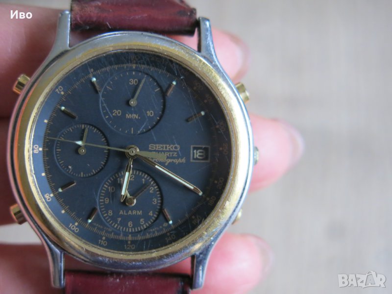 Ретро мъжки часовник Seiko Chronograph 7T32-6A5A, снимка 1