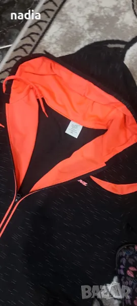 Нов дамски екип  размер 4 хл черно с цикламс, снимка 1