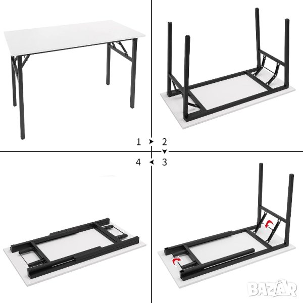 ПРОМОЦИЯ Правоъгълна сгъваема маса AC5DB-120-UK, снимка 1