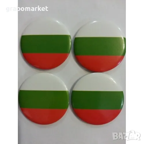 Кръгла значка с българското знаме, снимка 1