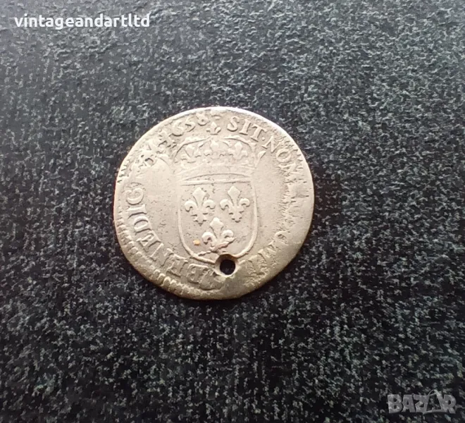 1/12 екю, Франция, сребро, сребърна монета, снимка 1