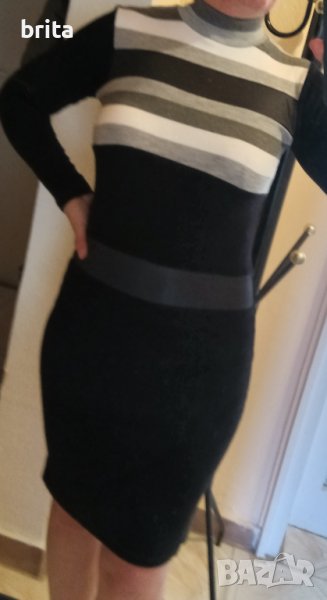 Черна трикотажна рокля С-ка, снимка 1