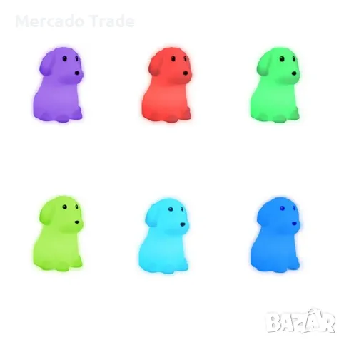 Декоративна детска нощна лампа Mercado Trade, Куче, LED, Батерии, снимка 5 - Детски нощни лампи - 49298755