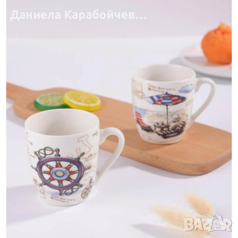 Порцеланова чаша за чай, 300ML, морски мотиви, снимка 2 - Чаши - 44177689