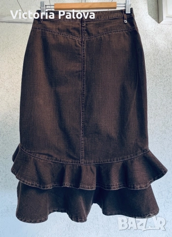 Дънкова пола ÄNNY N цвят кафе, снимка 6 - Поли - 51562011