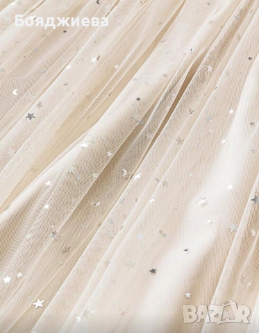 Плюс сайз рокля с бляскава мрежа с отворени рамене, снимка 2 - Рокли - 52668908