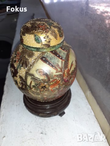 Уникална стара ваза Сатцума, снимка 3 - Антикварни и старинни предмети - 34348709