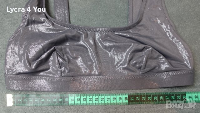 H&M XS/S (EUR 36) късо, блестящо, сребристо бюстие/топ, снимка 14 - Корсети, бюстиета, топове - 41741028