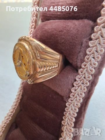 ЗЛАТЕН МЪЖКИ ПРЪСТЕН МЕРЦЕДЕС 14К., снимка 2 - Пръстени - 50857075