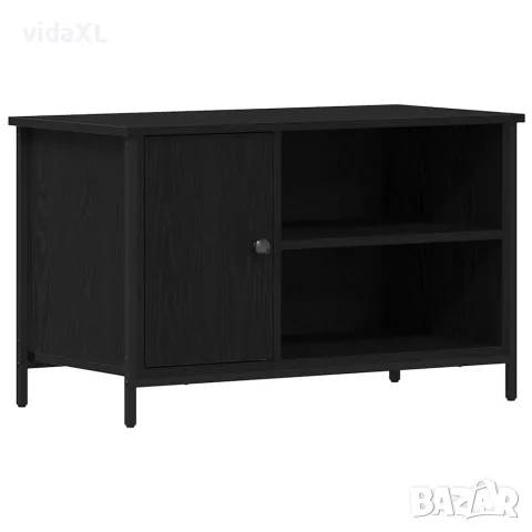 vidaXL ТВ шкаф 80 x 40 x 50 cm Черен дъб Инженерна дървесина