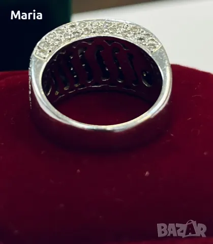 Дамски пръстен бяло злато и брилянти, снимка 11 - Пръстени - 49970848