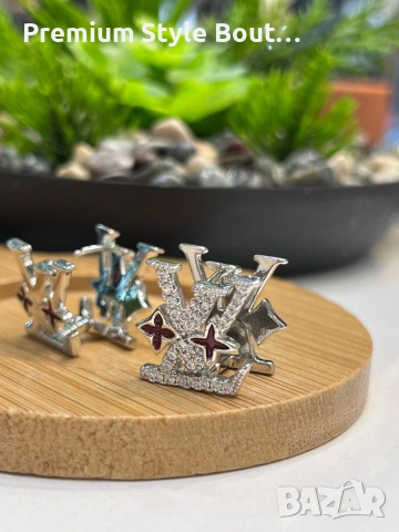 обеци от висококачествена стомана  Louis Vuitton celine ysl saint laurent fendi , снимка 2 - Обеци - 53744762