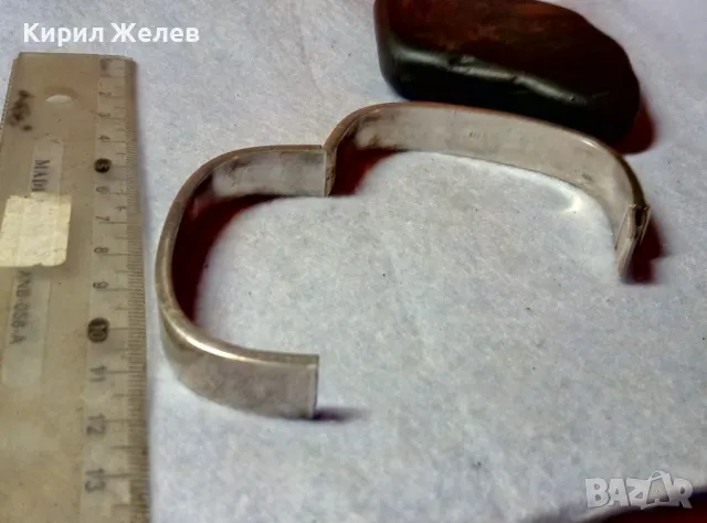 КЛАСИЧЕСКА РЕТРО АРТ СТИЛ СРЕБЪРНА ГРИВНА СРЕБРО 925 СТАРА МАЙСТОРСКА РЪЧНА ИЗРАБОТКА 42361, снимка 6 - Гривни - 48485863