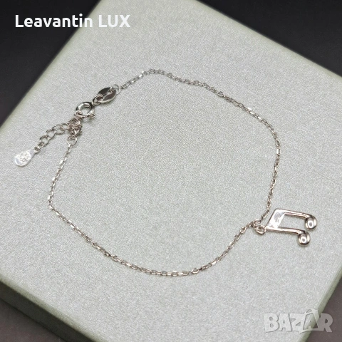 Сребърна гривна Нота, снимка 4 - Гривни - 53253024