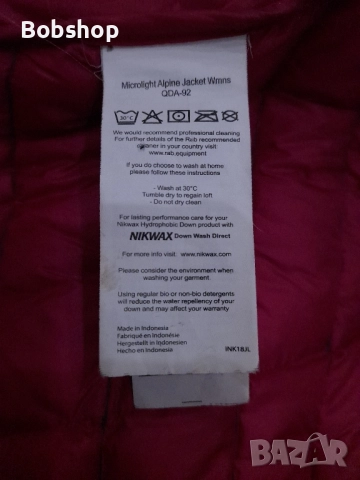 Дамско пухено яке RAB - Microlight Alpine Jacket , снимка 8 - Якета - 51624433