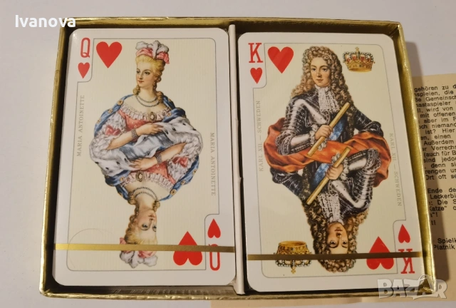 Комплект карти Piatnik Rococo от 1976г, снимка 4 - Карти за игра - 53773525