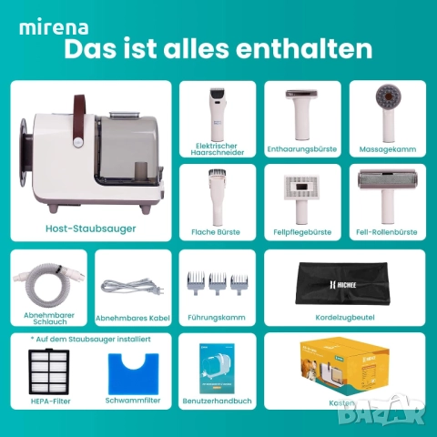 Професионална уред за груминг подстригване прахосмукачка, куче, котка, снимка 4 - Други стоки за животни - 51535646