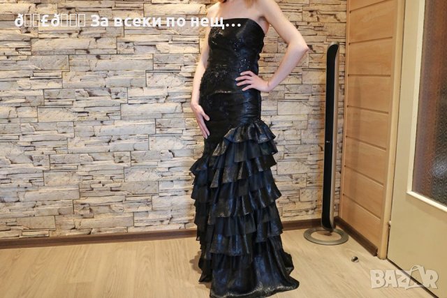 Дълга черна бална рокля, снимка 5 - Рокли - 44339836