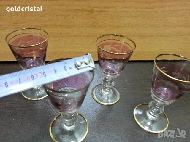 ретро стъклени чаши , снимка 3 - Антикварни и старинни предмети - 49016936