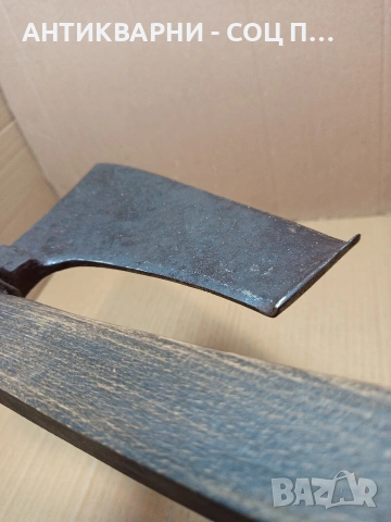 Соц Стара Голяма Ръчно Кована Дърводелска Брадва Кривица. НОМЕР 64., снимка 7 - Антикварни и старинни предмети - 53445781