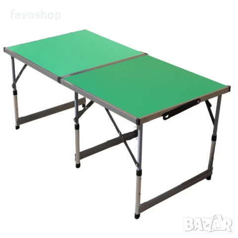 Водоустойчива сгъваема маса с регулируема височина и зелен PVC плот, снимка 3 - Други - 51027588
