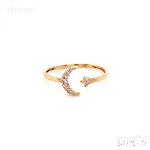 Златен дамски пръстен 1,06гр. размер:57 14кр. проба:585 модел:20141-6, снимка 1 - Пръстени - 42616098