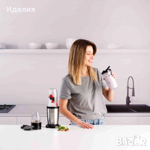 Блендер Taurus Shake & Go – 800W мощност, пулсова технология и аксесоари за смутита, ядки, подправки, снимка 10 - Блендери - 51734422