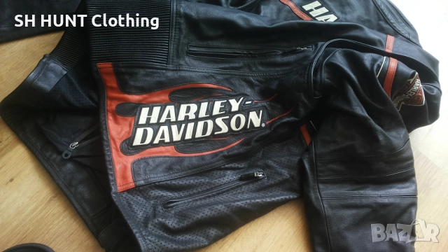 HARLEY DAVIDSON Racing Leather Jacket размер 3XL мото яке естествена кожа 8-27, снимка 7 - Якета - 52159708