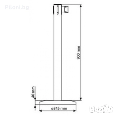 Разделително колче със синя лента 220 см., снимка 4 - Друго търговско оборудване - 52813509