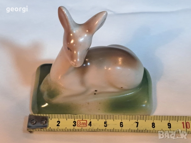 българска порцеланова фигура сърна Изида, снимка 4 - Колекции - 52099759