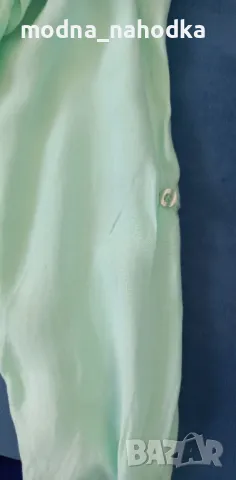 Зелена риза с дълъг ръкав, снимка 4 - Ризи - 47481665