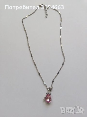 Колие с кристал Капка, снимка 2 - Колиета, медальони, синджири - 50065977