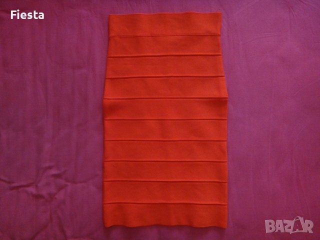 BCBG MaxAzria бандажна пола нова оригинална оранжева, снимка 3 - Поли - 38909720