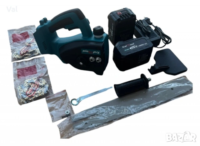 Безчеткова резачка с маслен филтър 30 см.,2 вериги,1 шина,батерии 2х36V,10Ah