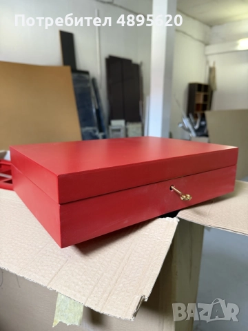 Кутии от MDF – червено мат, с ключалки и PVC разделители, снимка 2 - Други стоки за дома - 55790331