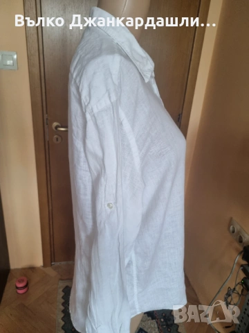 Мъжка ленена риза Zara, размер L, снимка 3 - Ризи - 53094235