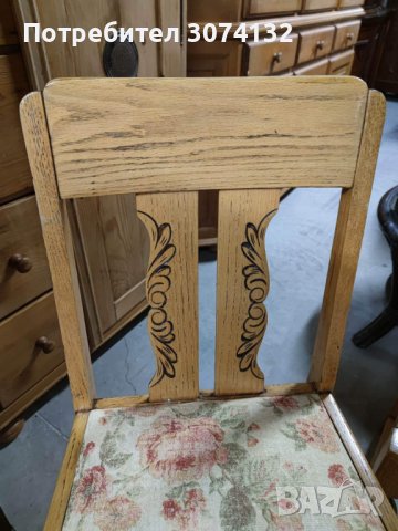 Трапезни столове с фрезовани крака (материал дъб), снимка 4 - Столове - 39107976