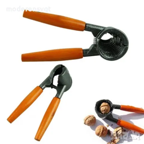 Метална орехотрошачката, лешникотрошачка и отварачка с дървена дръжка