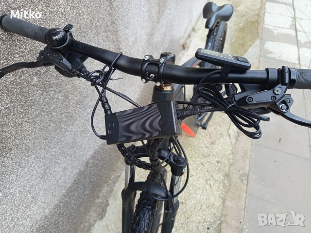 27.5 цола електрически алуминиев велосипед с 21 скорости усилени капли амортисьори предни като нов , снимка 7 - Велосипеди - 53372968