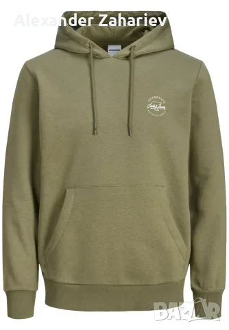 Суитчър с качулка Jack&Jones Olive мъжки, снимка 5 - Суичъри - 56319076