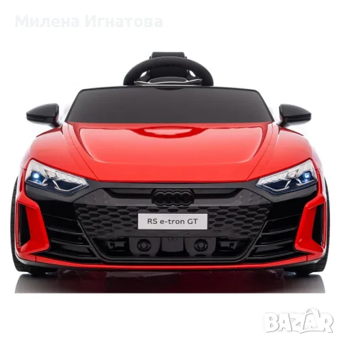 Акумулаторен джип Audi RS E-Tron GT 4X4 Licensed с меки гуми и кожена седалка 12V, снимка 16 - Детски велосипеди, триколки и коли - 55955860