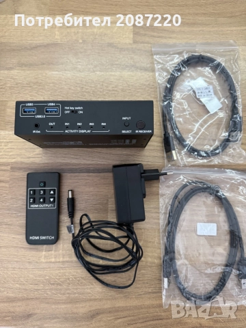 HDMI KVM SWITCH 4X1 USB 3.0 4K 60HZ, снимка 3 - Монитори - 56264642