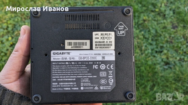 Мини компютър GIGABYTE GB-BPCE-3350C, снимка 5 - За дома - 53658946