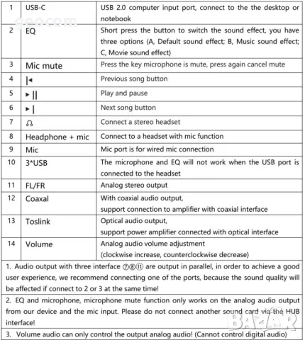 KCEVE KC-U004 USB външна звукова карта (Plug&Play), снимка 8 - Други - 49892607