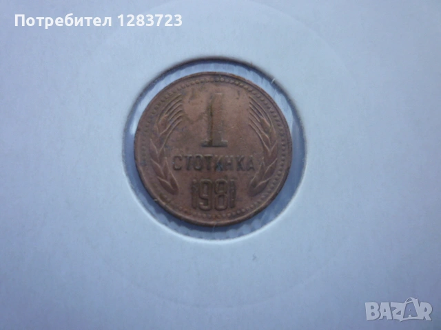 1 стотинка 1981 година, снимка 7 - Нумизматика и бонистика - 53678872